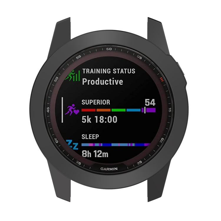 For Garmin Fenix 7S TPU Half-pack Hollowed Electroplating Watch Case