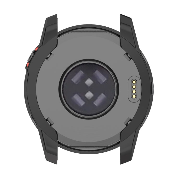 For Garmin Fenix 7S TPU Half-pack Hollowed Electroplating Watch Case
