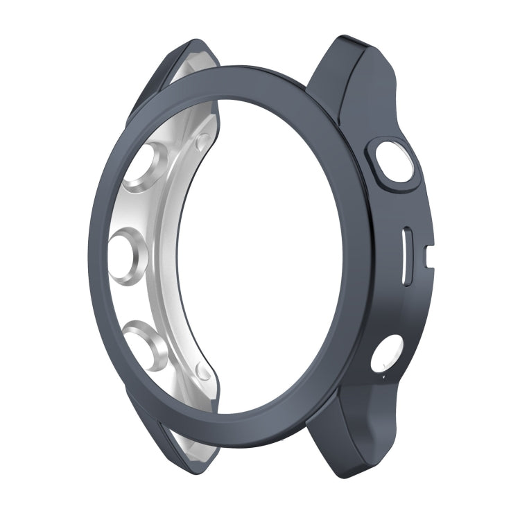 For Garmin Fenix 7S TPU Half-pack Hollowed Electroplating Watch Case