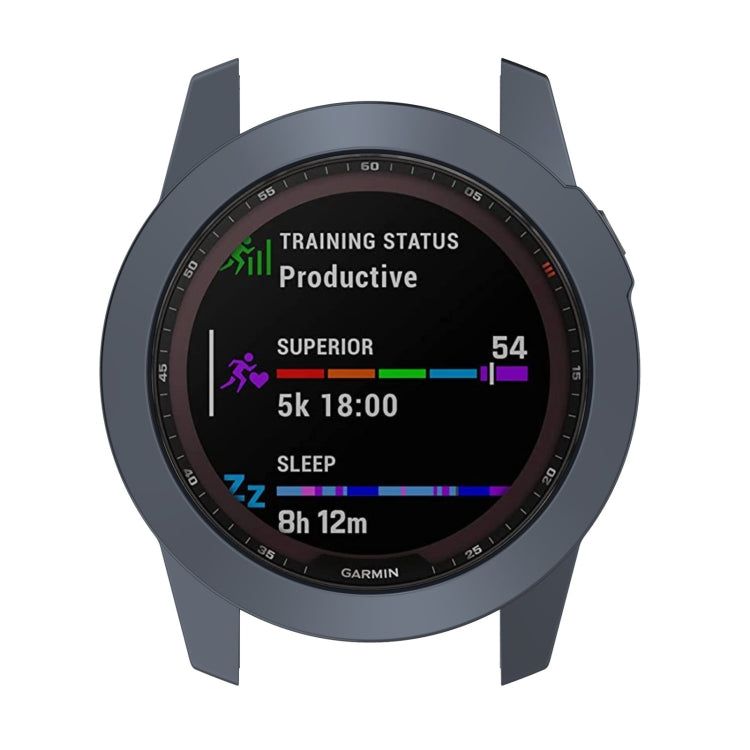 For Garmin Fenix 7S TPU Half-pack Hollowed Electroplating Watch Case