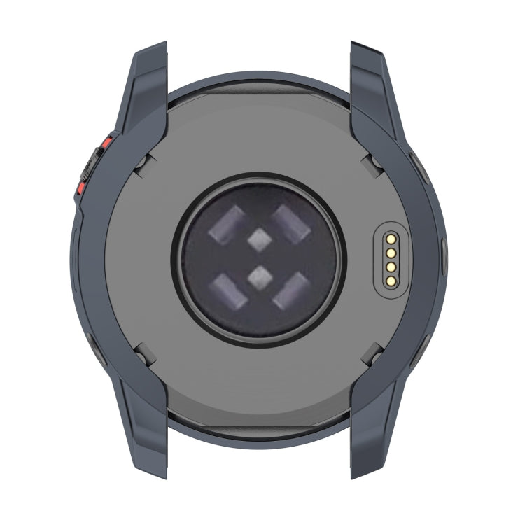 For Garmin Fenix 7S TPU Half-pack Hollowed Electroplating Watch Case