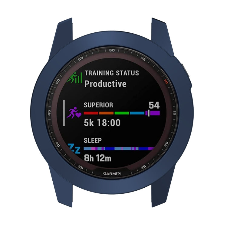 For Garmin Fenix 7S TPU Half-pack Hollowed Electroplating Watch Case