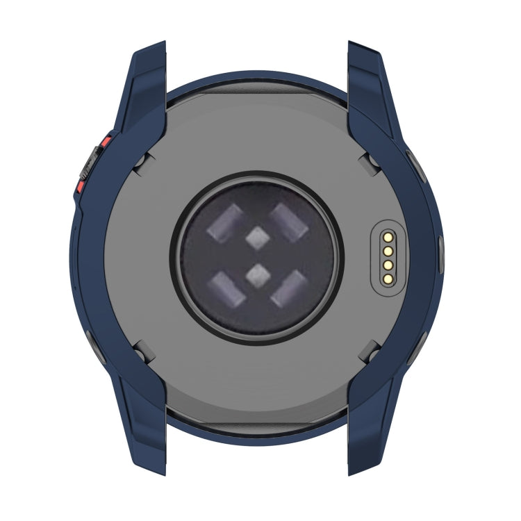 For Garmin Fenix 7S TPU Half-pack Hollowed Electroplating Watch Case