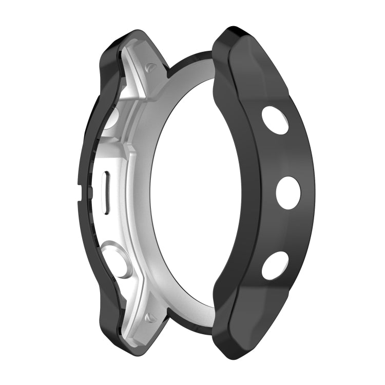 For Garmin Fenix 7X TPU Half-pack Hollowed Electroplating Watch Case