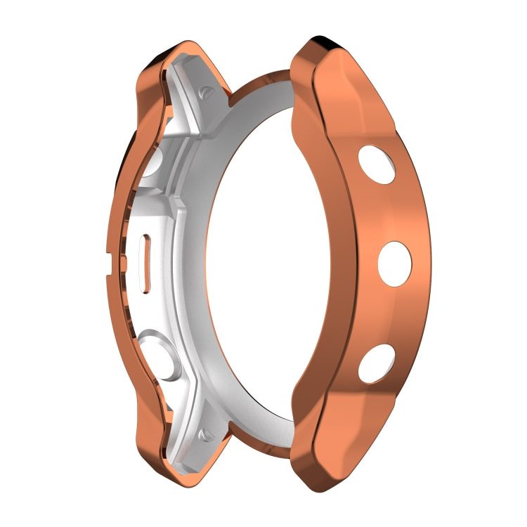 For Garmin Fenix 7X TPU Half-pack Hollowed Electroplating Watch Case