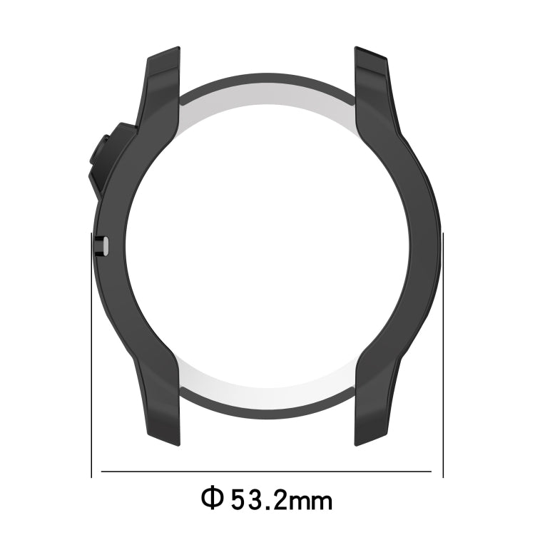 For Garmin Fenix 7X TPU Half-pack Hollowed Electroplating Watch Case