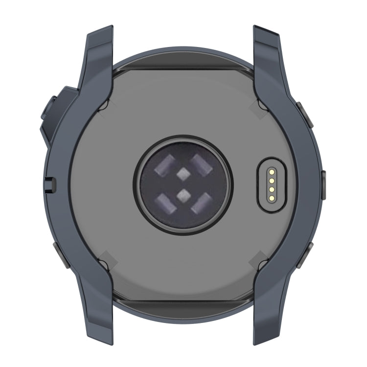 For Garmin Fenix 7X TPU Half-pack Hollowed Electroplating Watch Case