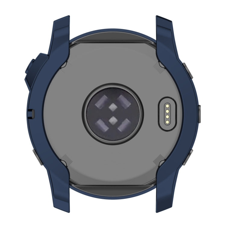 For Garmin Fenix 7X TPU Half-pack Hollowed Electroplating Watch Case