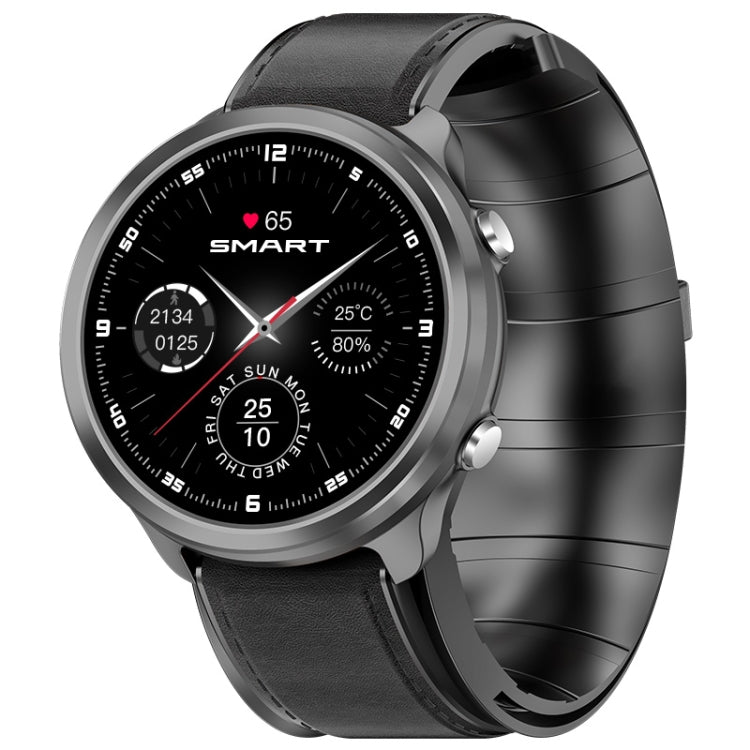 P30 1.3 inch IPS Screen Smart Watch Support Air Pump Blood Pressure Monitoring with Black Leather Band