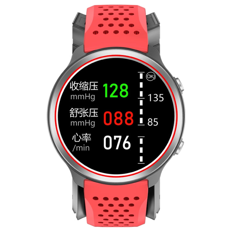 P30 1.3 inch IPS Screen Smart Watch Support Air Pump Blood Pressure Monitoring with Red TPU Band
