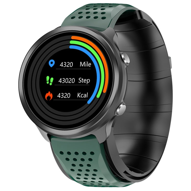 P30 1.3 inch IPS Screen Smart Watch Support Air Pump Blood Pressure Monitoring with Green TPU Band