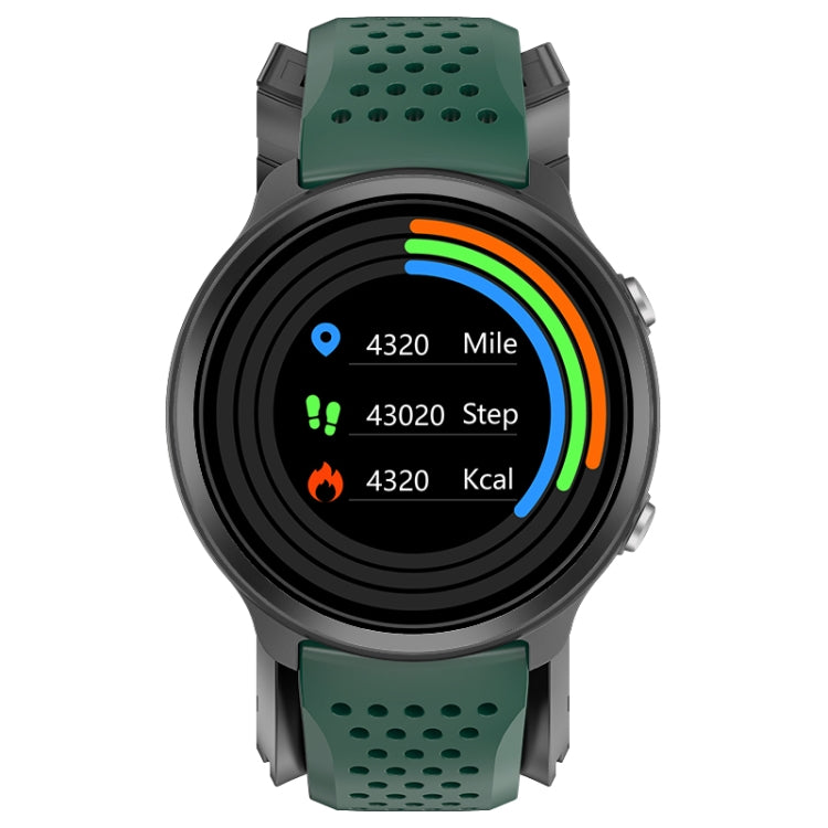 P30 1.3 inch IPS Screen Smart Watch Support Air Pump Blood Pressure Monitoring with Green TPU Band