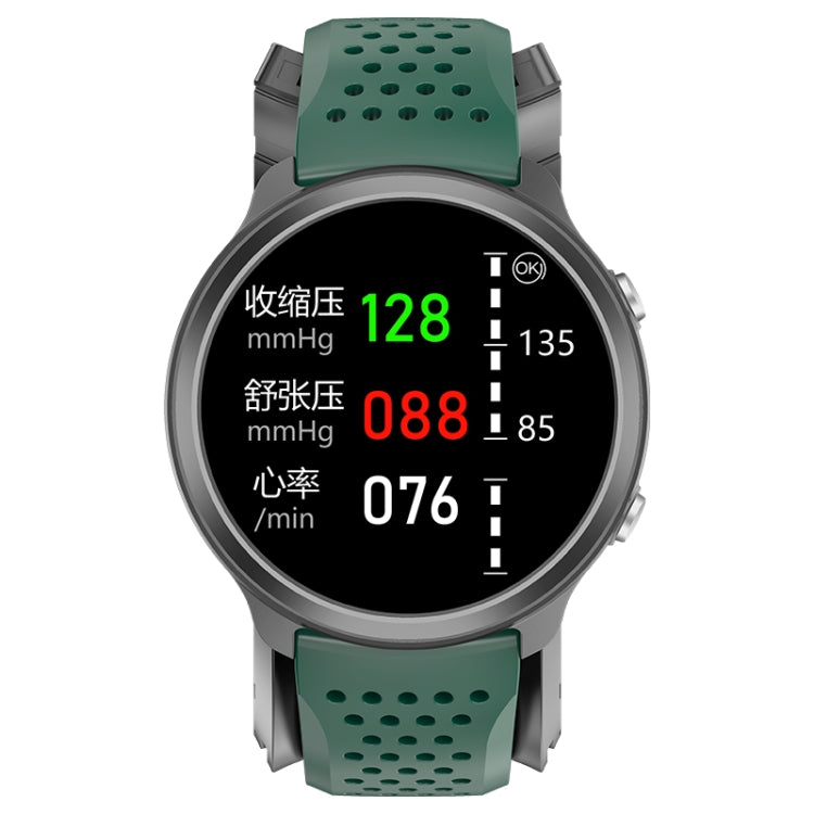 P30 1.3 inch IPS Screen Smart Watch Support Air Pump Blood Pressure Monitoring with Green TPU Band