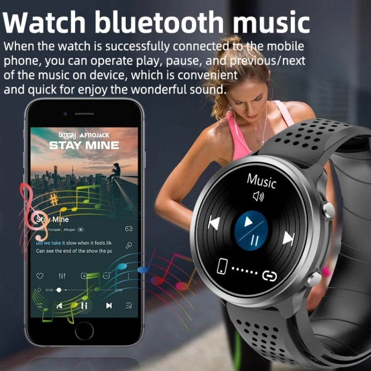 P30 1.3 inch IPS Screen Smart Watch Support Air Pump Blood Pressure Monitoring with Green TPU Band