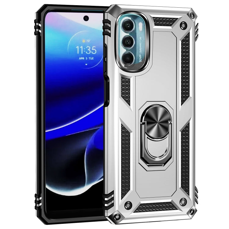 For Motorola Moto G 5G 2022 Shockproof TPU + PC Holder Phone Case