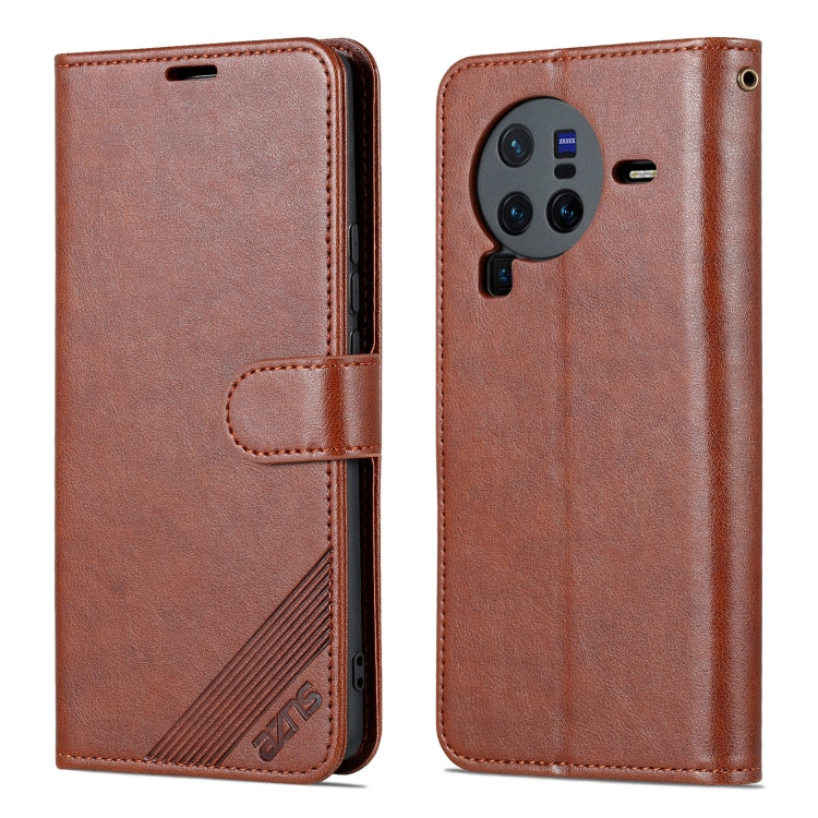 For vivo X80 AZNS Sheepskin Texture Flip Leather Phone Case