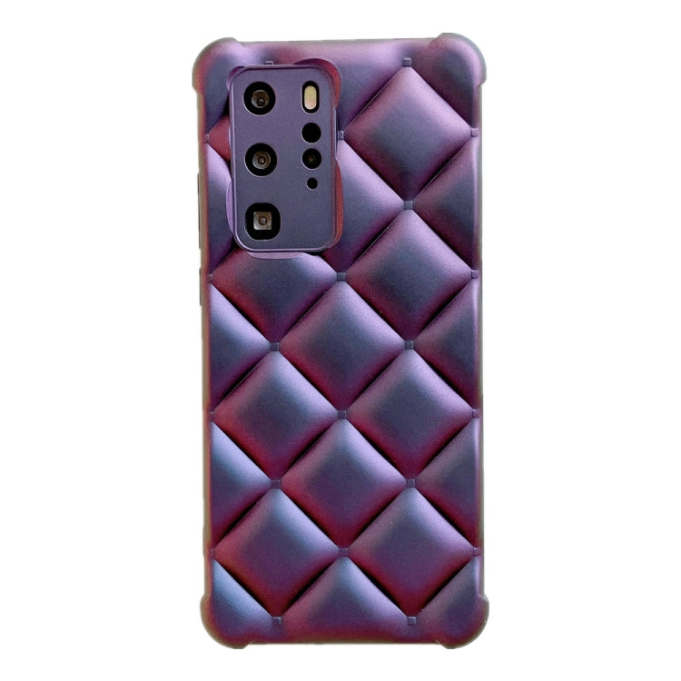 For Huawei P40 Pro Rhombic Texture Chameleon TPU Phone Case