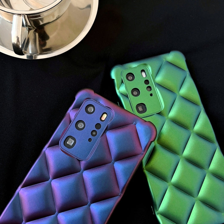 For Huawei P40 Pro Rhombic Texture Chameleon TPU Phone Case