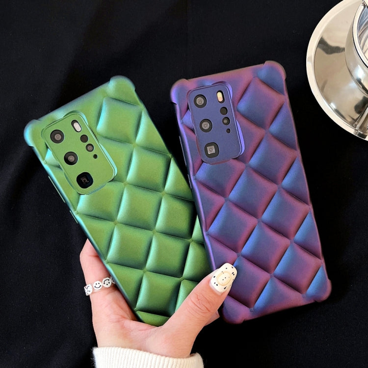 For Huawei P40 Pro Rhombic Texture Chameleon TPU Phone Case