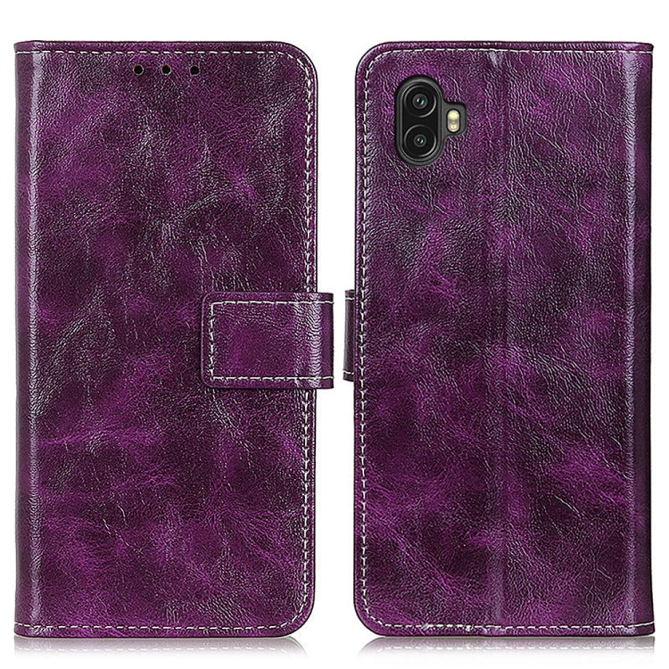 For Samsung Galaxy Xcover6 Pro Retro Crazy Horse Texture Horizontal Flip Leather Phone Case