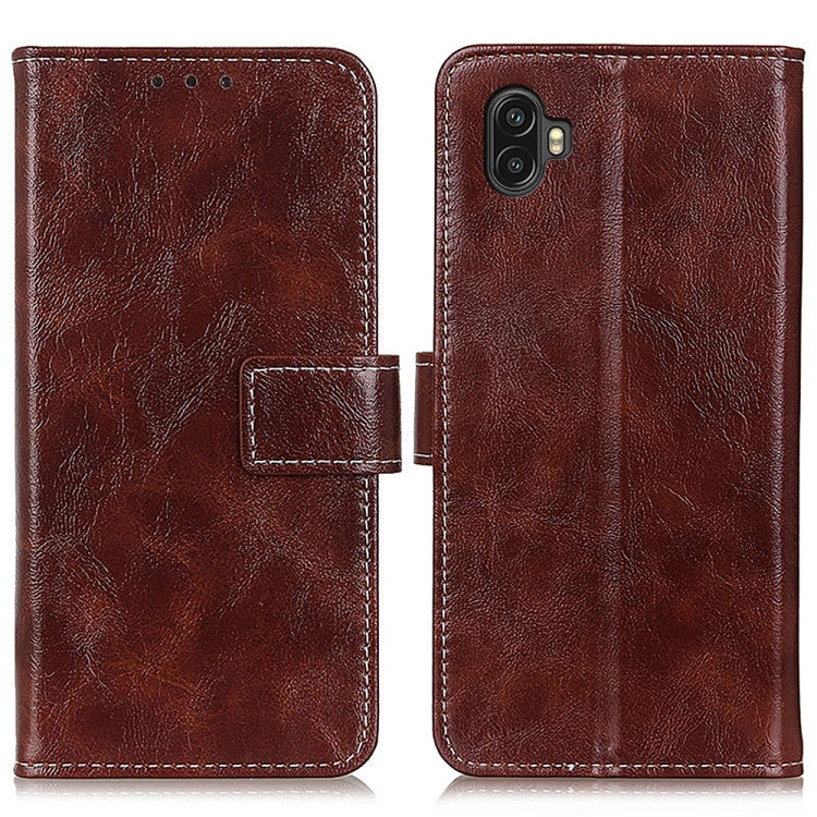 For Samsung Galaxy Xcover6 Pro Retro Crazy Horse Texture Horizontal Flip Leather Phone Case