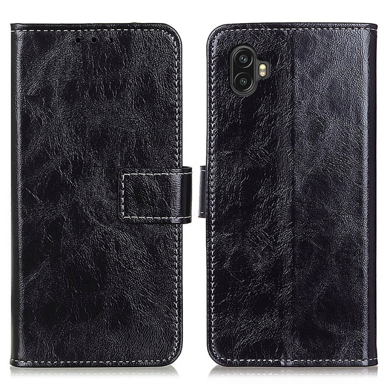 For Samsung Galaxy Xcover6 Pro Retro Crazy Horse Texture Horizontal Flip Leather Phone Case