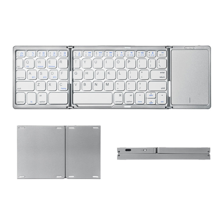 B089T Foldable Bluetooth Keyboard Rechargeable with Touchpad
