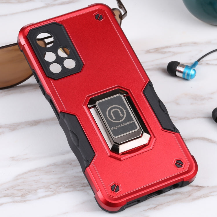 For Xiaomi Redmi Note 11T 5G Ring Holder Non-slip Armor Phone Case