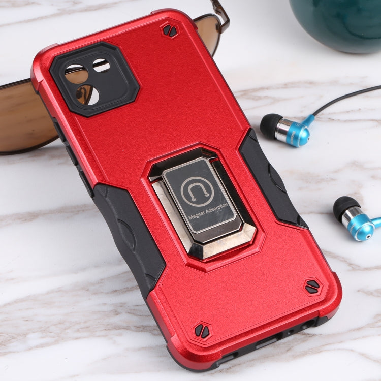 For Samsung Galaxy A03 164mm EU Version Ring Holder Non-slip Armor Phone Case