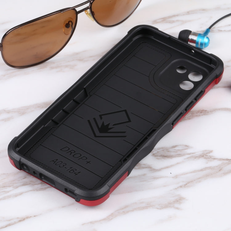 For Samsung Galaxy A03 164mm EU Version Ring Holder Non-slip Armor Phone Case