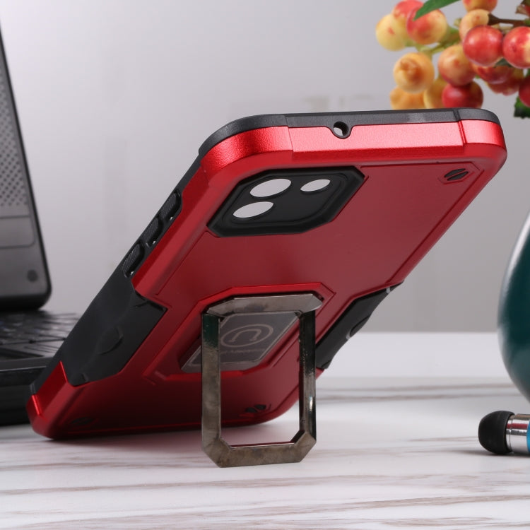 For Samsung Galaxy A03 164mm EU Version Ring Holder Non-slip Armor Phone Case
