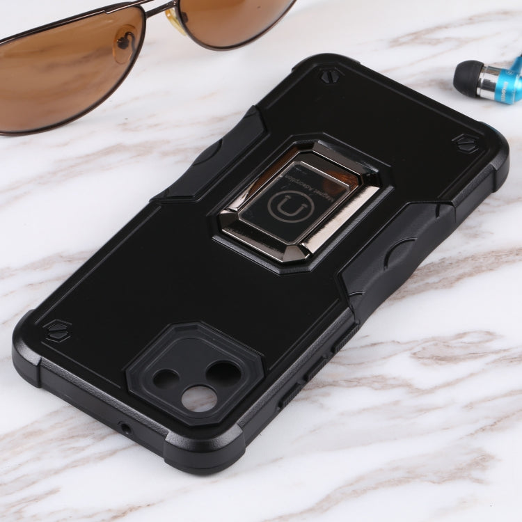 For Samsung Galaxy A03 164mm EU Version Ring Holder Non-slip Armor Phone Case