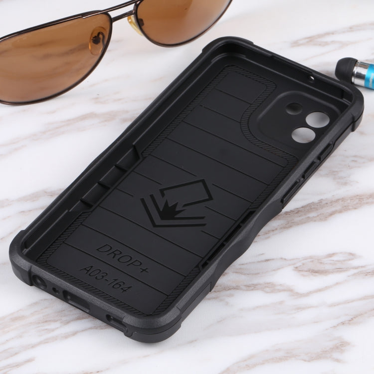 For Samsung Galaxy A03 164mm EU Version Ring Holder Non-slip Armor Phone Case