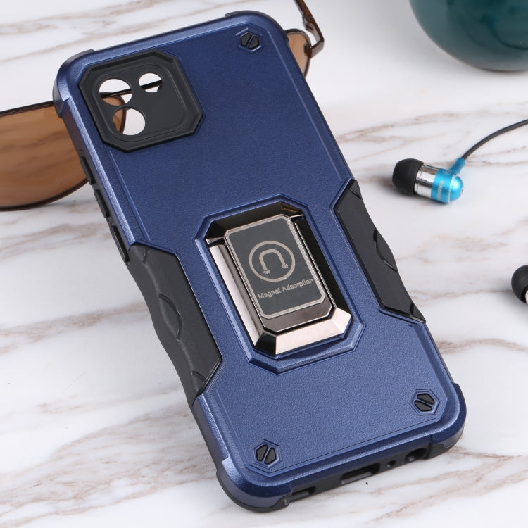 For Samsung Galaxy A03 164mm EU Version Ring Holder Non-slip Armor Phone Case
