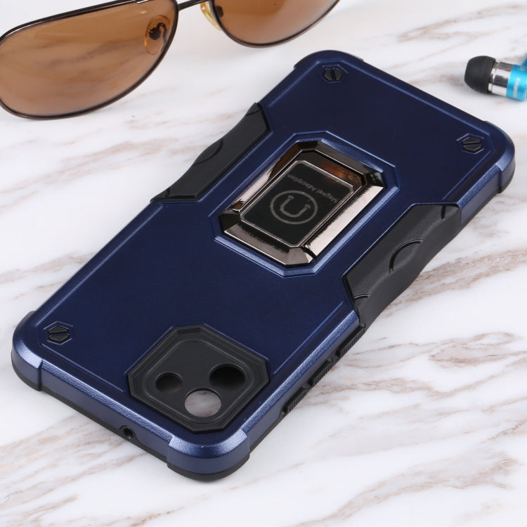 For Samsung Galaxy A03 164mm EU Version Ring Holder Non-slip Armor Phone Case
