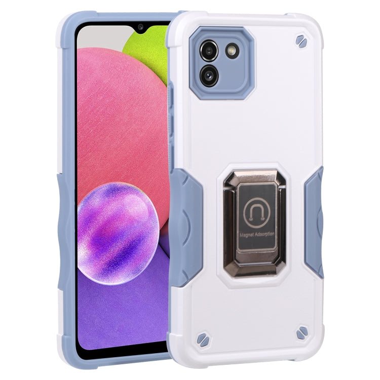 For Samsung Galaxy A03 164mm EU Version Ring Holder Non-slip Armor Phone Case