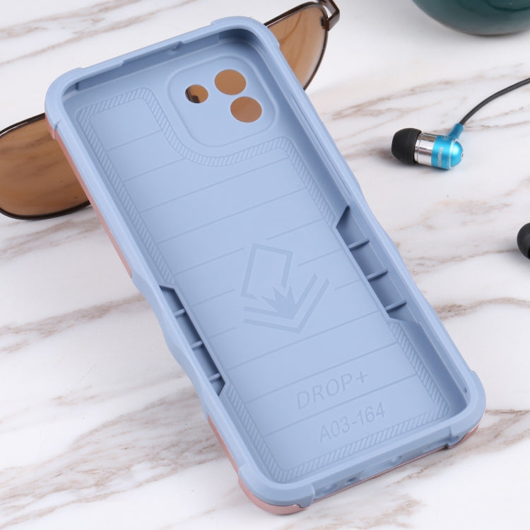 For Samsung Galaxy A03 164mm EU Version Ring Holder Non-slip Armor Phone Case