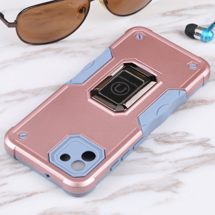 For Samsung Galaxy A03 164mm EU Version Ring Holder Non-slip Armor Phone Case