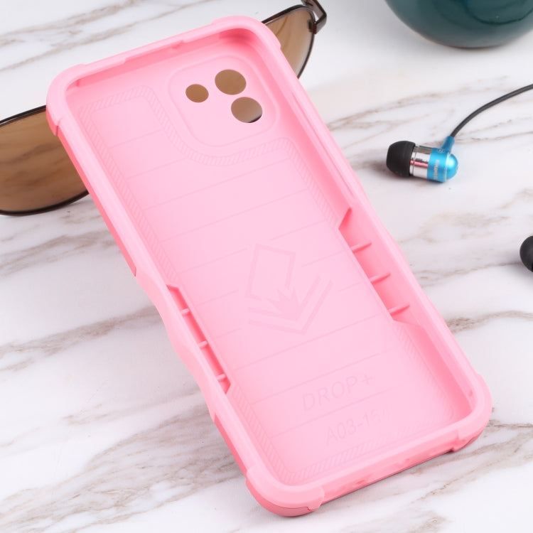 For Samsung Galaxy A03 164mm EU Version Ring Holder Non-slip Armor Phone Case