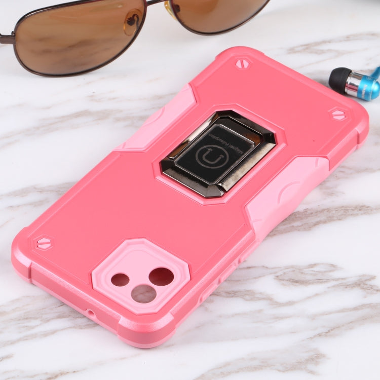 For Samsung Galaxy A03 164mm EU Version Ring Holder Non-slip Armor Phone Case