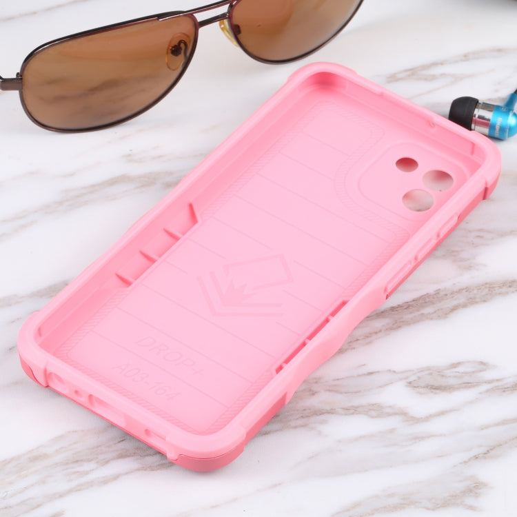For Samsung Galaxy A03 164mm EU Version Ring Holder Non-slip Armor Phone Case