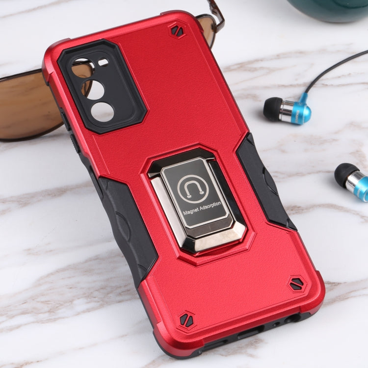 For Samsung Galaxy A03s 165.8mm US Version Ring Holder Non-slip Armor Phone Case