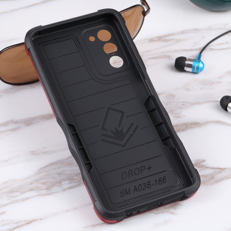 For Samsung Galaxy A03s 165.8mm US Version Ring Holder Non-slip Armor Phone Case