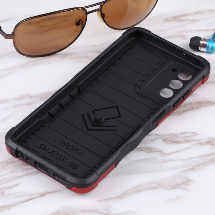 For Samsung Galaxy A03s 165.8mm US Version Ring Holder Non-slip Armor Phone Case