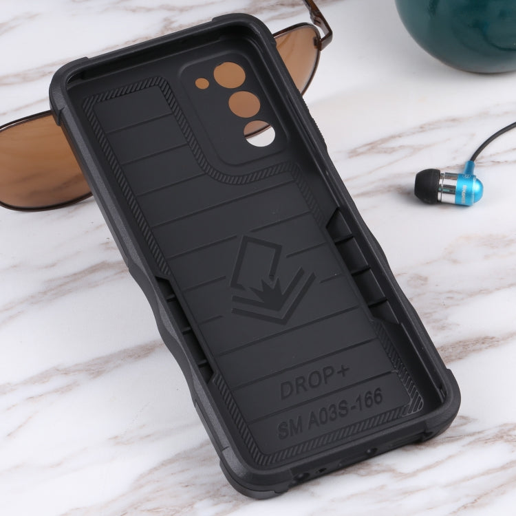 For Samsung Galaxy A03s 165.8mm US Version Ring Holder Non-slip Armor Phone Case