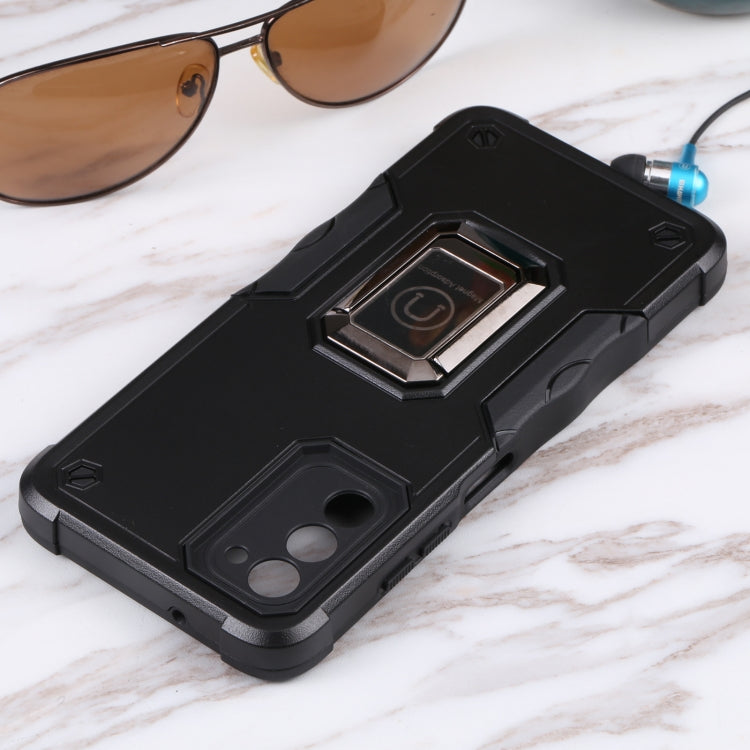 For Samsung Galaxy A03s 165.8mm US Version Ring Holder Non-slip Armor Phone Case