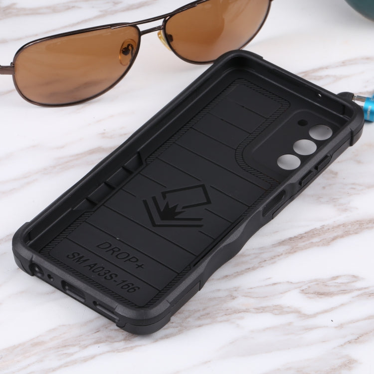For Samsung Galaxy A03s 165.8mm US Version Ring Holder Non-slip Armor Phone Case