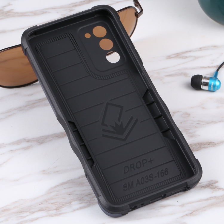For Samsung Galaxy A03s 165.8mm US Version Ring Holder Non-slip Armor Phone Case