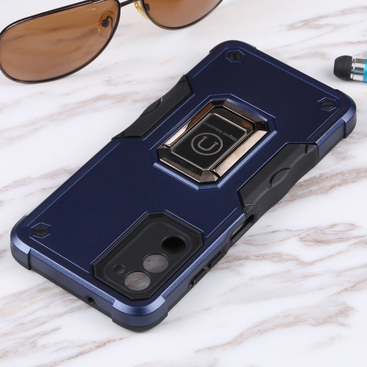 For Samsung Galaxy A03s 165.8mm US Version Ring Holder Non-slip Armor Phone Case