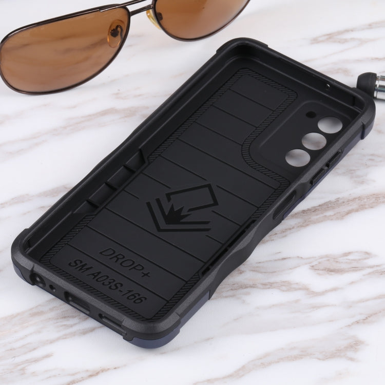 For Samsung Galaxy A03s 165.8mm US Version Ring Holder Non-slip Armor Phone Case